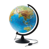 Глобус Земли физический  с подсветкой D=320 мм - «globural.ru» - Пермь