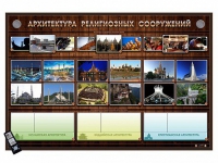Интерактивный стенд "Архитектура религиозных сооружений" адаптивный, с сенсорным пультом управления и планшетом со шрифтом Брайля (основы духовно-нравственной культуры народов России) - «globural.ru» - Пермь