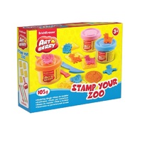 Пластилин на растительной основе Artberry/Stamp Your Zoo 3 бан./35 г со штампами - «globural.ru» - Пермь