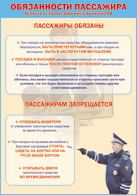 Плакат "Обязанности пассажира" 1000*1400 винил - «globural.ru» - Пермь