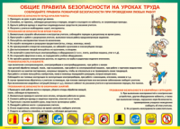 Таблица Общие правила безопасности на уроках труда 1000*1400 винил	  - «globural.ru» - Пермь