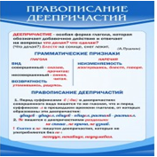Стенд "Правописание деепричастий" - «globural.ru» - Пермь