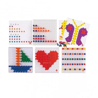 Мозаика Peg Board. Набор с прозрачными досками и картинками - «globural.ru» - Пермь