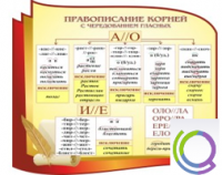 Стенд "Правописание корней с чередованием гласных" - «globural.ru» - Пермь
