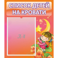 Стенд "Список детей на кровати" №2 - «globural.ru» - Пермь
