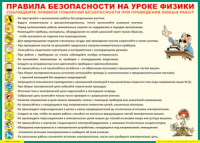 Таблица Правила безопасности на уроке физики 1000*1400 винил	 - «globural.ru» - Пермь