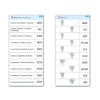 Комплект карточек (10) "Обучающий калейдоскоп. Сложение и вычитание в столбик" - «globural.ru» - Пермь