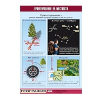 Таблица демонстрационная "Ориентирование на местности" (винил 70х100) - «globural.ru» - Пермь