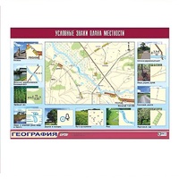 Таблица демонстрационная "Условные знаки плана местности" (винил 70x100) - «globural.ru» - Пермь