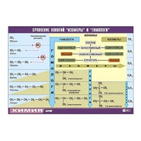 Таблица демонстрационная "Сравнение понятий изомер и гомолог" (винил 100х140) - «globural.ru» - Пермь