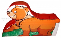 Напольная игрушка "Медвежонок" с шелкографией (ВИК) - «globural.ru» - Пермь