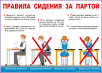Таблица Правила сидения  за партой 1000*1400 винил - «globural.ru» - Пермь