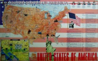 Учебная карта США на английском языке - «globural.ru» - Пермь