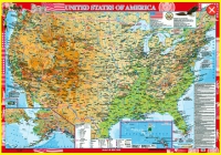 Настенная карта Соединенных Штатов Америки на английском языке (учебная) - «globural.ru» - Пермь