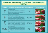 Стенд "Вязание крючком. Условные обозначения. Часть 2" - «globural.ru» - Пермь