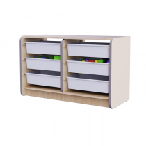 Двойной модуль для хранения игрушек из коллекции мебели «НЕГА» (цвет бежевый) - «globural.ru» - Пермь