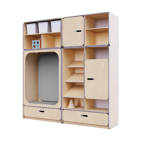 Детская стенка с местом для хранения и прямоугольной зоной отдыха из коллекции «НЕГА» (цвет бежевый) - «globural.ru» - Пермь