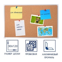 Доска пробковая 1200х900 - «globural.ru» - Пермь