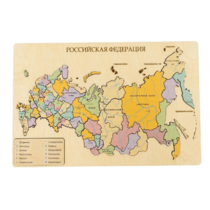 Пазл из дерева Административная карта России "Родина Моя" 522х308х10мм - «globural.ru» - Пермь