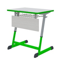 Парта Nomad одноместная с полиуретановой кромкой регулируемая по высоте  - «globural.ru» - Пермь