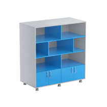 Шкаф-стеллаж (синий/серый) - «globural.ru» - Пермь