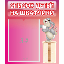 Стенд "Список на шкафчики" - «globural.ru» - Пермь