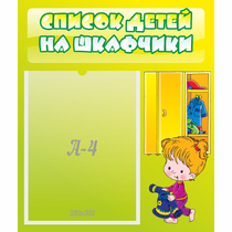 Стенд "Список детей на шкафчики" №5 - «globural.ru» - Пермь