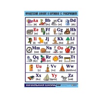 Таблица демонстрационная "Французский алфавит в картинках"(винил 100х140) - «globural.ru» - Пермь