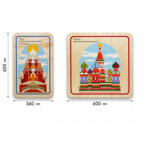 Набор стеновых панелей «Памятные места России - Кижи, Москва» - «globural.ru» - Пермь